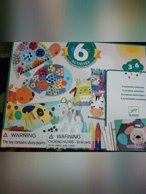 Six Kids Craft Activities Djeco Art/ Craft Kit With Supplies 3 Years And Up 🆕